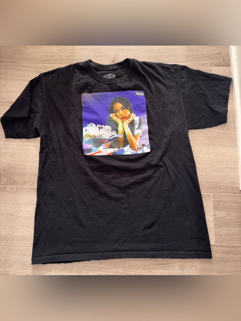 Olivia Rodrigo Official SOUR Album Cover Black Tee XL
